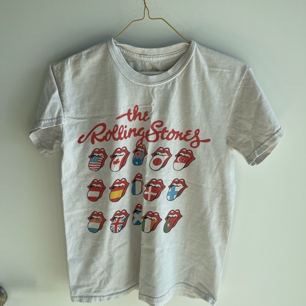 Archival The Rolling Stones White Graphic T-Shirt